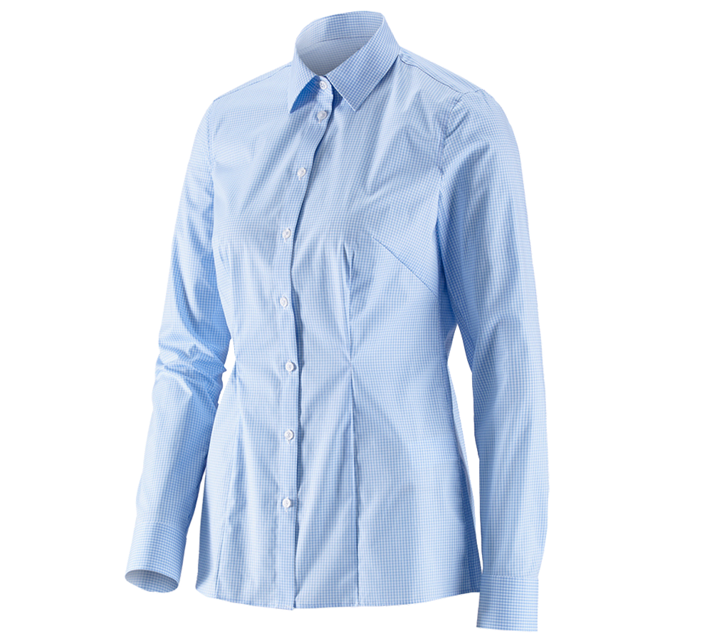 Trička | Svetry | Košile: e.s. Halena pro podnikání cotton str. regular fit + mrazivě modrá károvaná