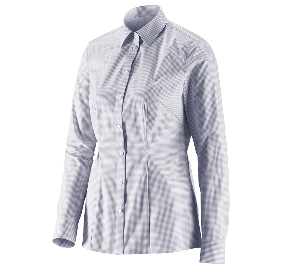 Trička | Svetry | Košile: e.s. Halena pro podnikání cotton str. regular fit + mlhavě šedá károvaná