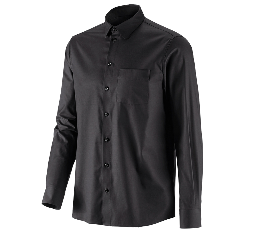 Trička, svetry & košile: e.s. Business košile cotton stretch, comfort fit + černá