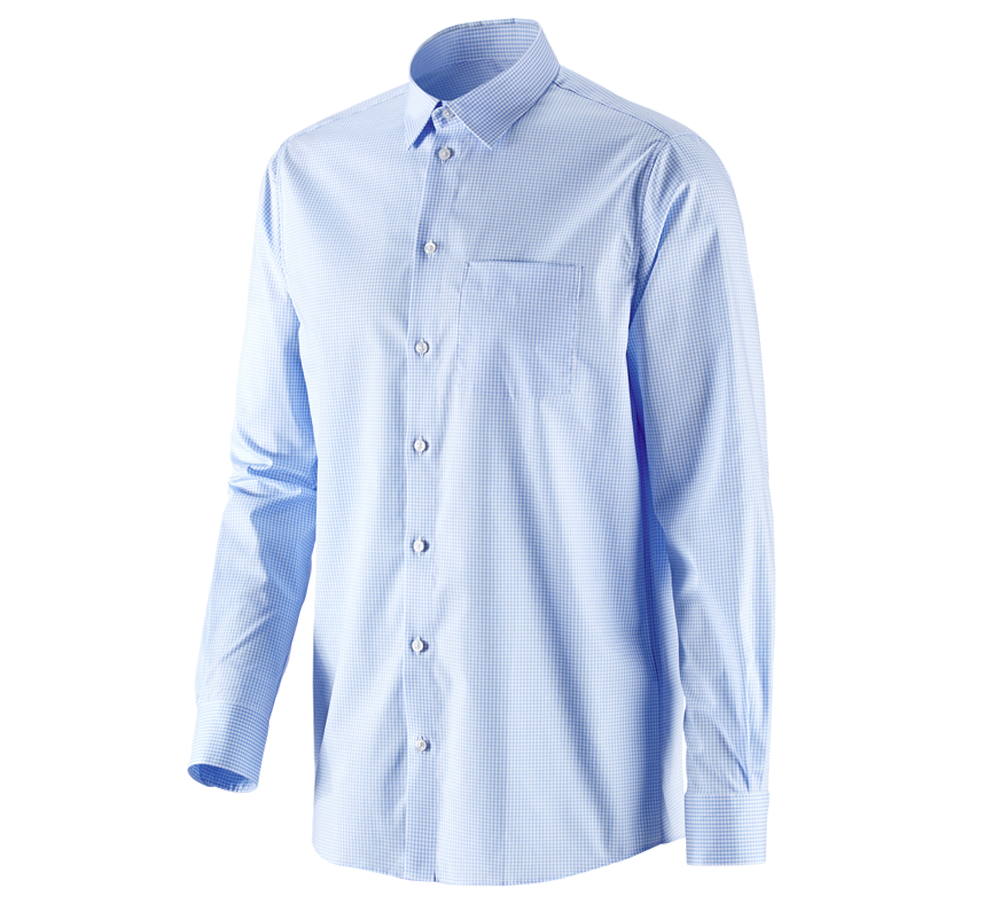 Trička, svetry & košile: e.s. Business košile cotton stretch, comfort fit + mrazivě modrá károvaná