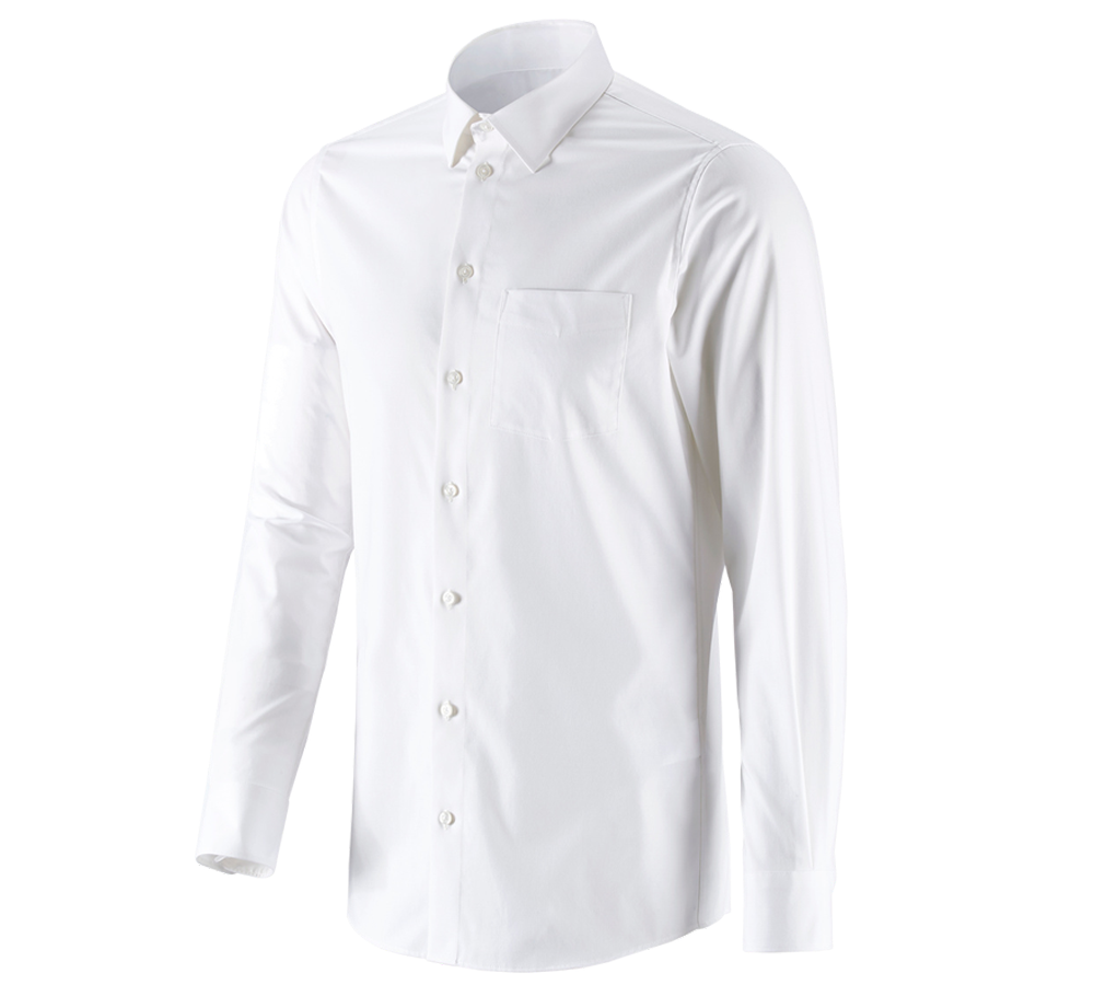 Trička, svetry & košile: e.s. Business košile cotton stretch, slim fit + bílá