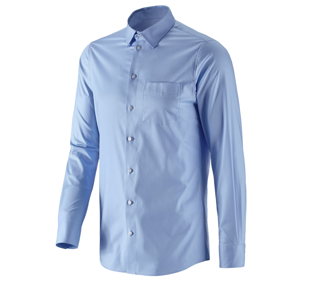 Témata: e.s. Business košile cotton stretch, slim fit + mrazivě modrá