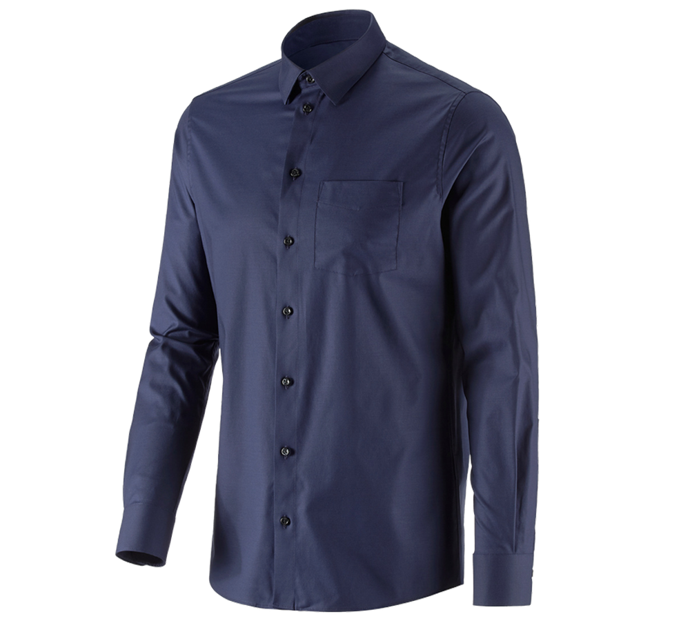 Trička, svetry & košile: e.s. Business košile cotton stretch, regular fit + tmavomodrá