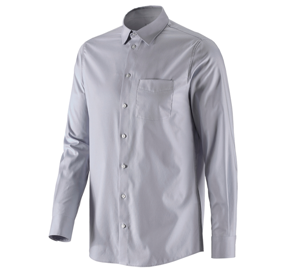 Témata: e.s. Business košile cotton stretch, regular fit + mlhavě šedá