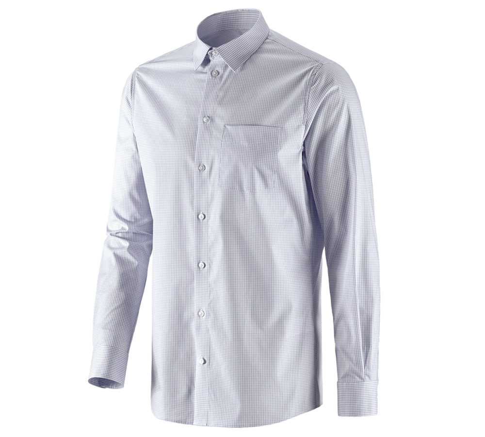 Témata: e.s. Business košile cotton stretch, regular fit + mlhavě šedá károvaná