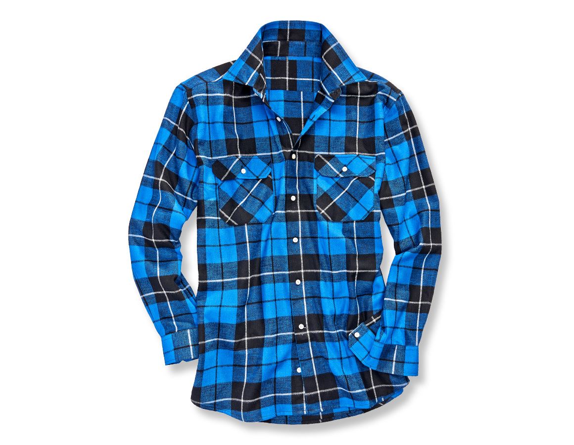 Trička, svetry & košile: Bavlněná košile Hannover, běžná délka + modrá chrpa/černá/bílá