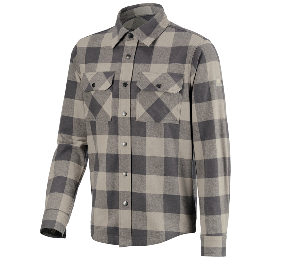 Trička, svetry & košile: Kostkovaná košile e.s.iconic + delfíní šedá/karbonová šedá