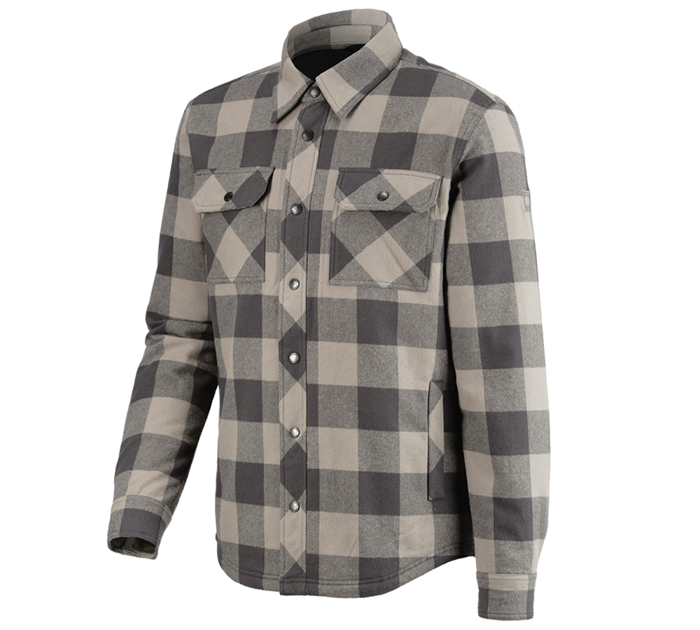 Trička, svetry & košile: Celoroční  kostkovaná košile e.s.iconic + delfíní šedá/karbonová šedá
