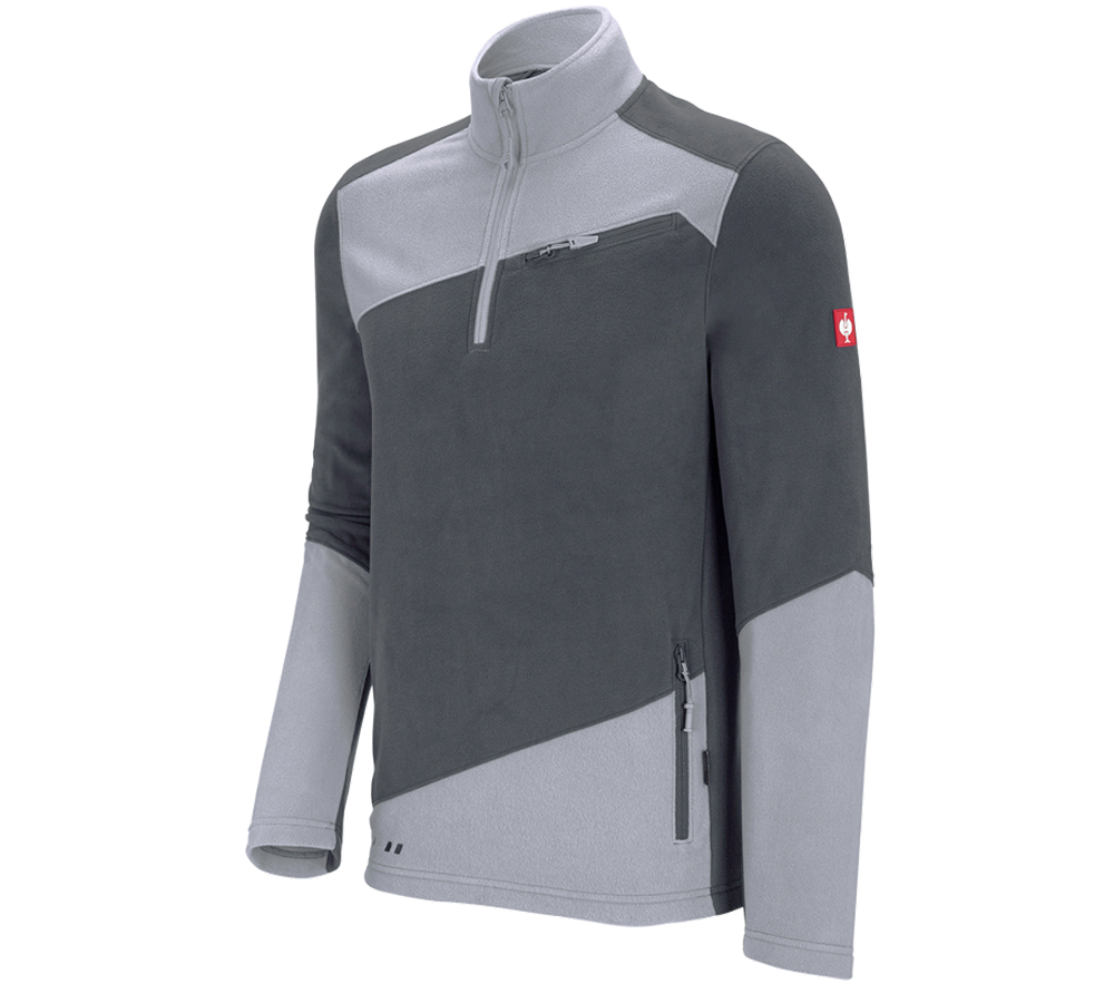 Trička, svetry & košile: Fleecový troyer e.s.motion 2020 + antracit/platinová