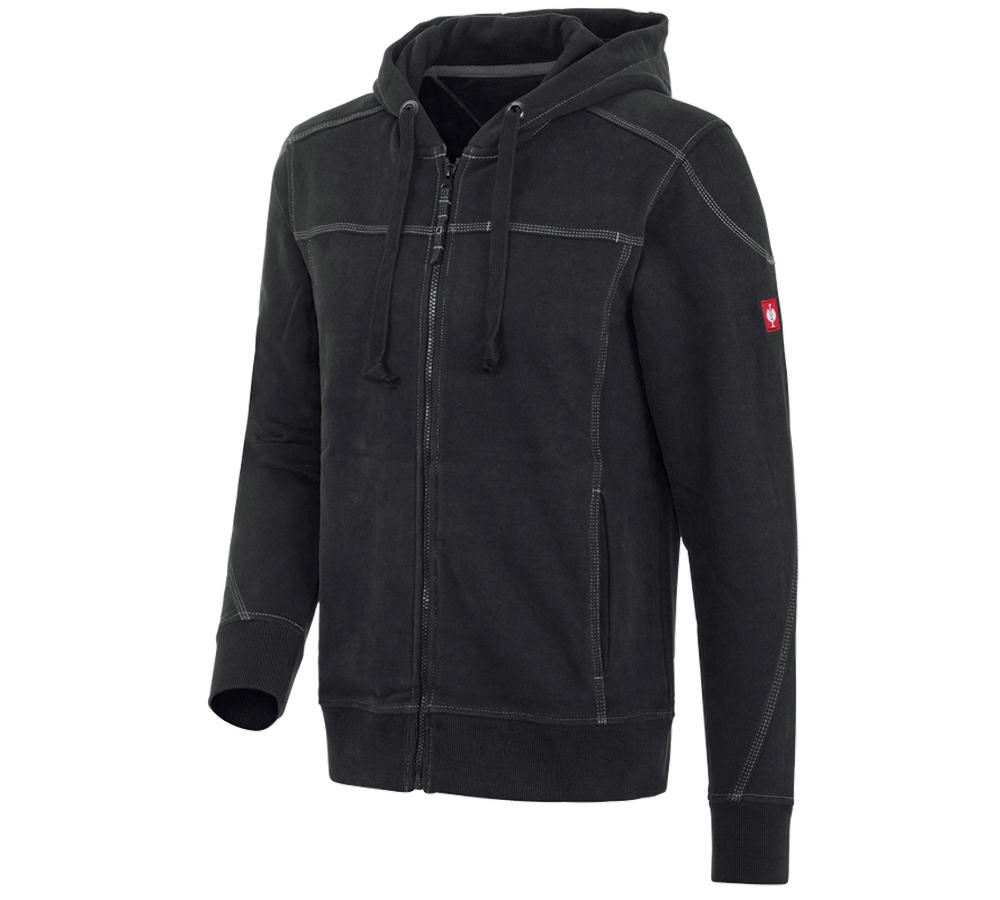 Trička, svetry & košile: Bunda s kapucí cotton e.s.roughtough + černá