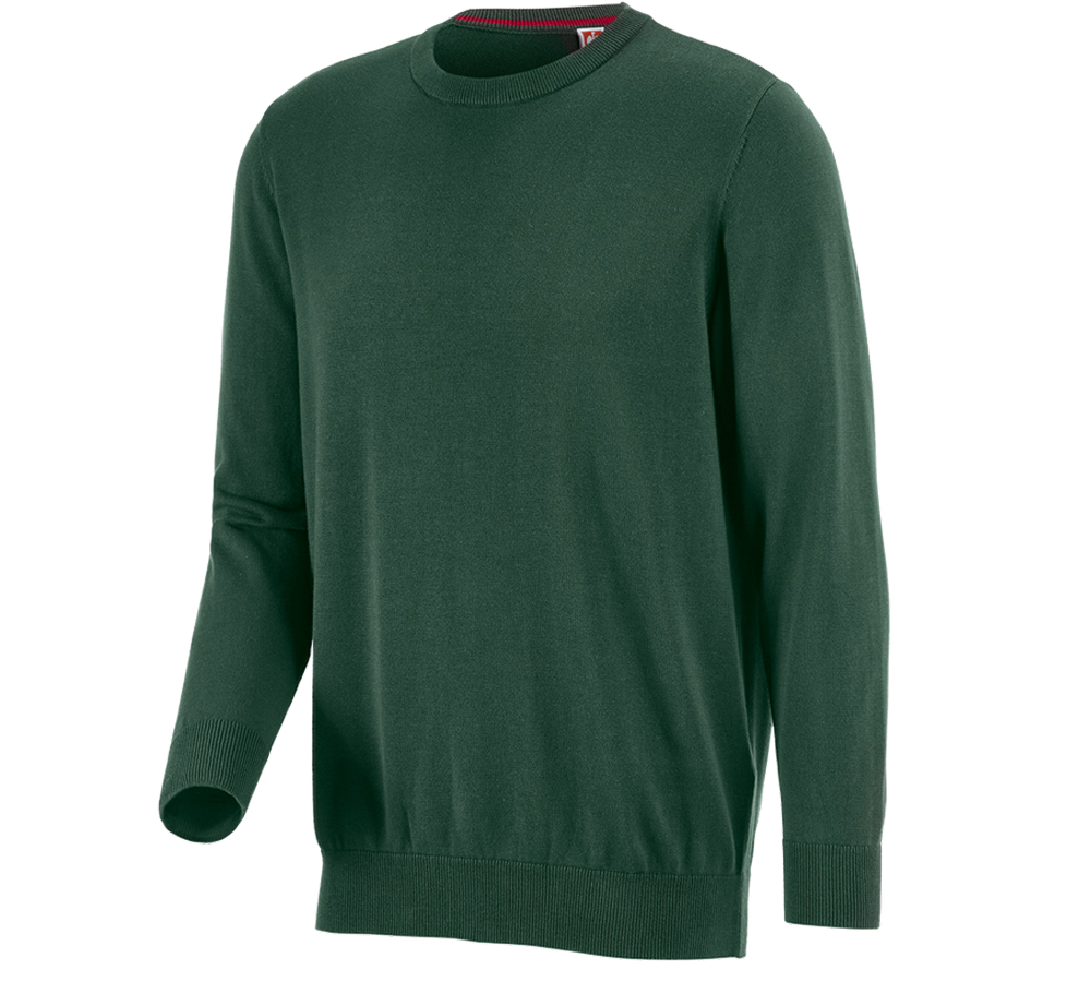 Trička, svetry & košile: e.s. Pletený svetr, kulatý výstřih + zelená