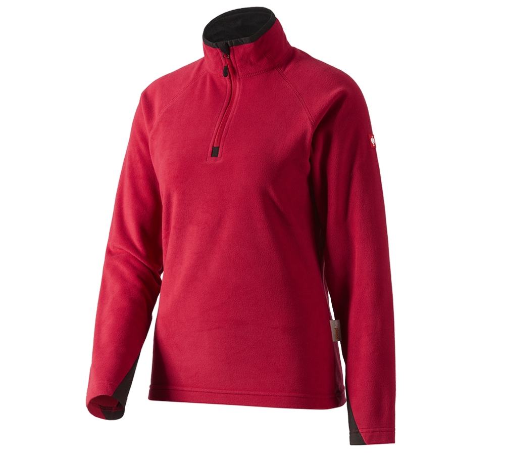 Trička | Svetry | Košile: Dámský microfleecový troyer dryplexx® micro + červená