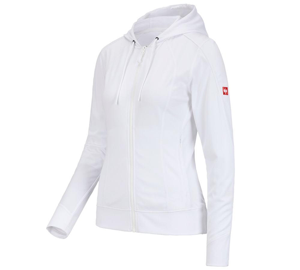 Trička | Svetry | Košile: e.s. Funkční bunda s kapucí stripe, dámské + bílá
