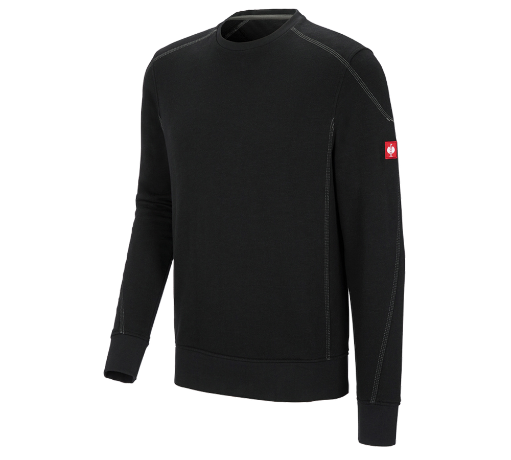 Trička, svetry & košile: Mikina cotton slub e.s.roughtough + černá
