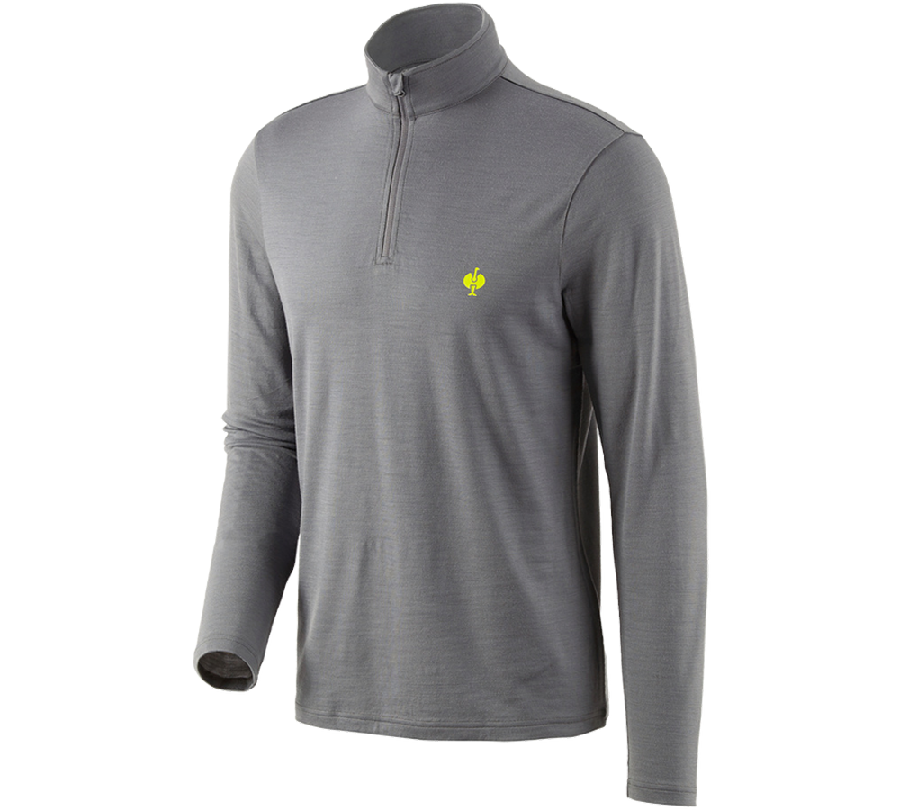 Trička, svetry & košile: Troyer Merino e.s.trail + čedičově šedá/acidově žlutá