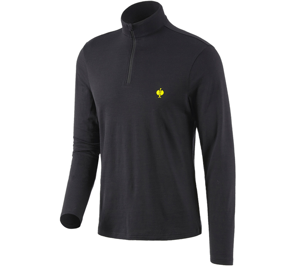 Trička, svetry & košile: Troyer Merino e.s.trail + černá/acidově žlutá