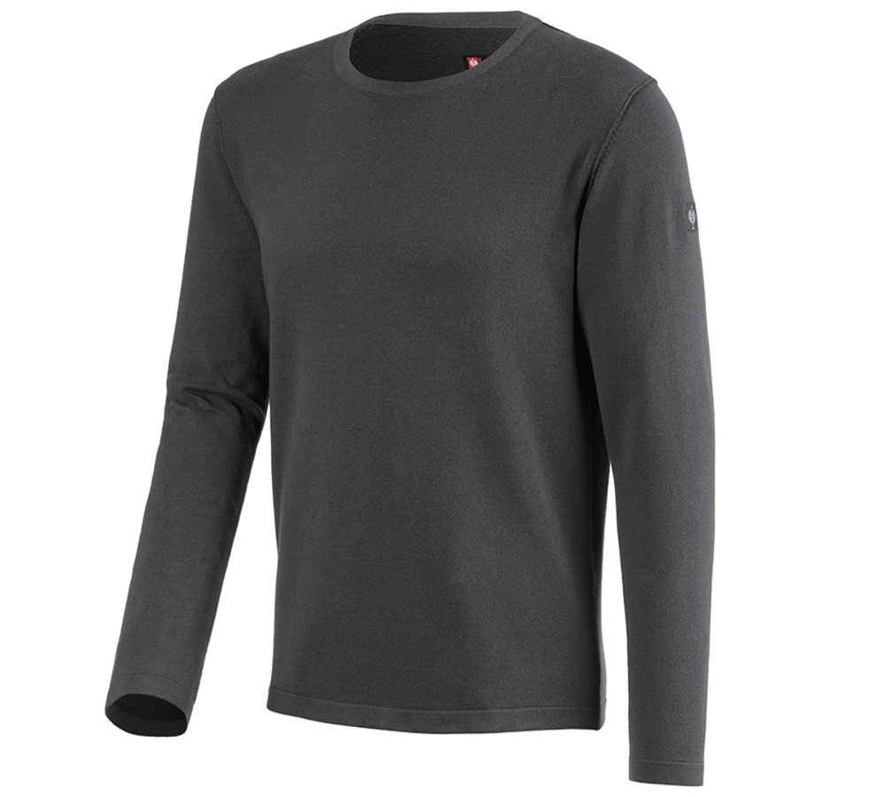 Trička, svetry & košile: Pletený svetr e.s.iconic + karbonová šedá
