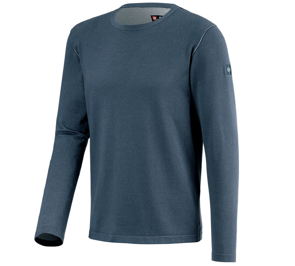 Trička, svetry & košile: Pletený svetr e.s.iconic + oxidově modrá