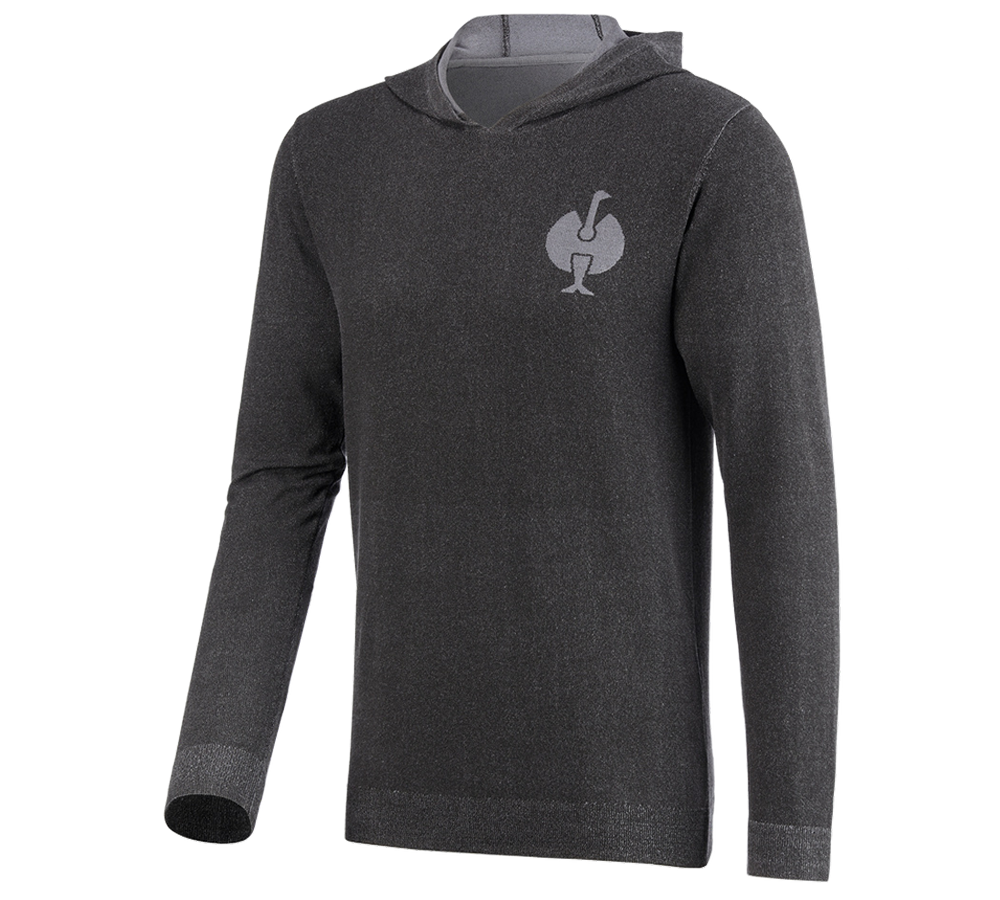 Trička | Svetry | Košile: e.s. Mikina s kapucí homewear + černá