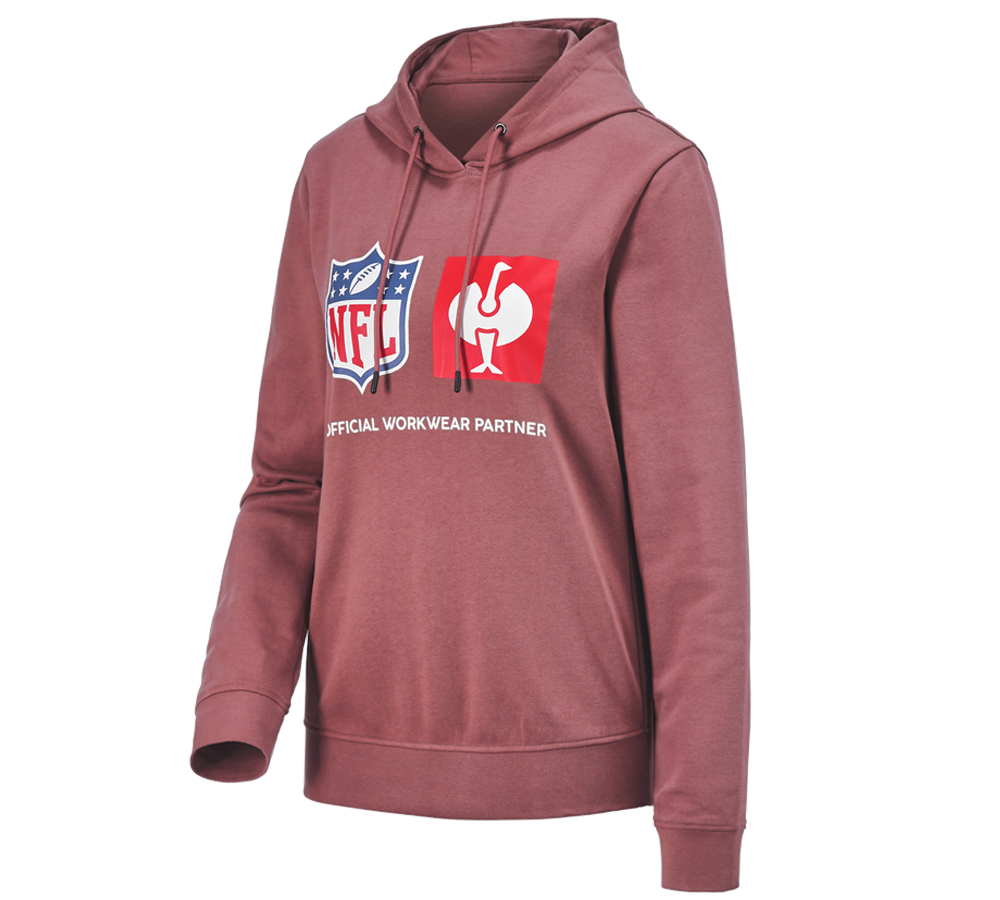 Spolupráce: NFL Hoodie cotton, ladies + oxidově červená