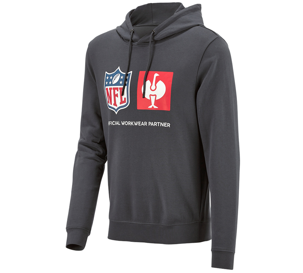 Trička, svetry & košile: NFL Hoodie cotton + karbonová šedá