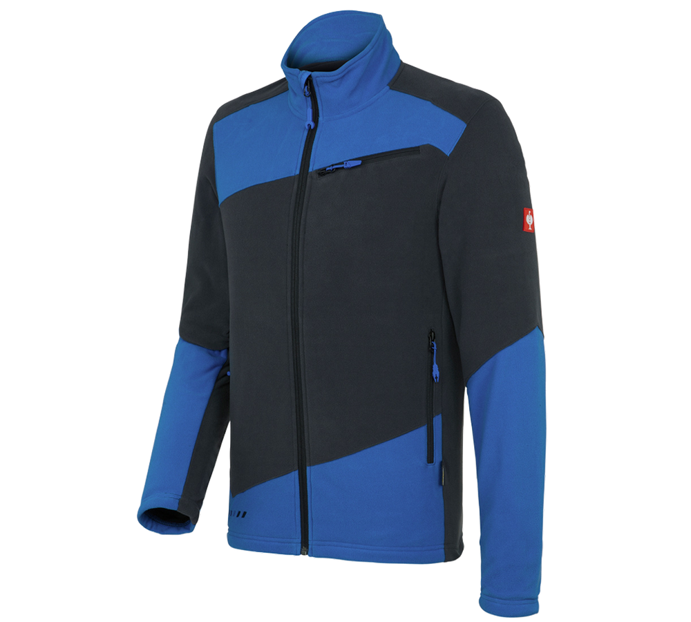 Pracovní bundy: Fleecová bunda e.s.motion 2020 + grafit/enciánově modrá