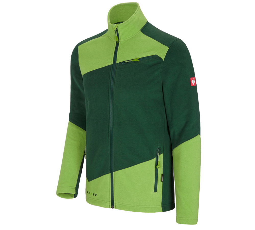 Pracovní bundy: Fleecová bunda e.s.motion 2020 + zelená/mořská zelená