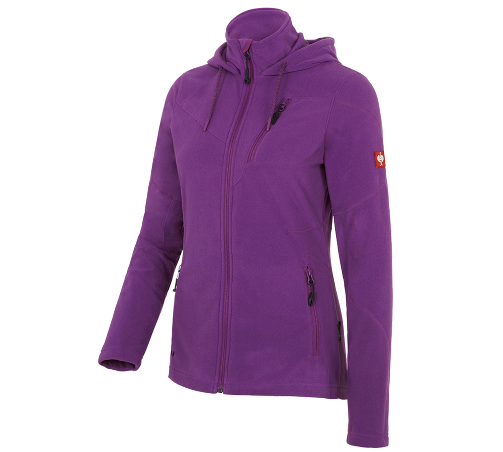 Pracovní bundy: Fleecová bunda s kapucí e.s.motion 2020, dámská + fialová