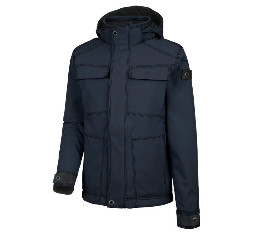 Chlad: Zimní softshellová bunda e.s.roughtough + noční modrá