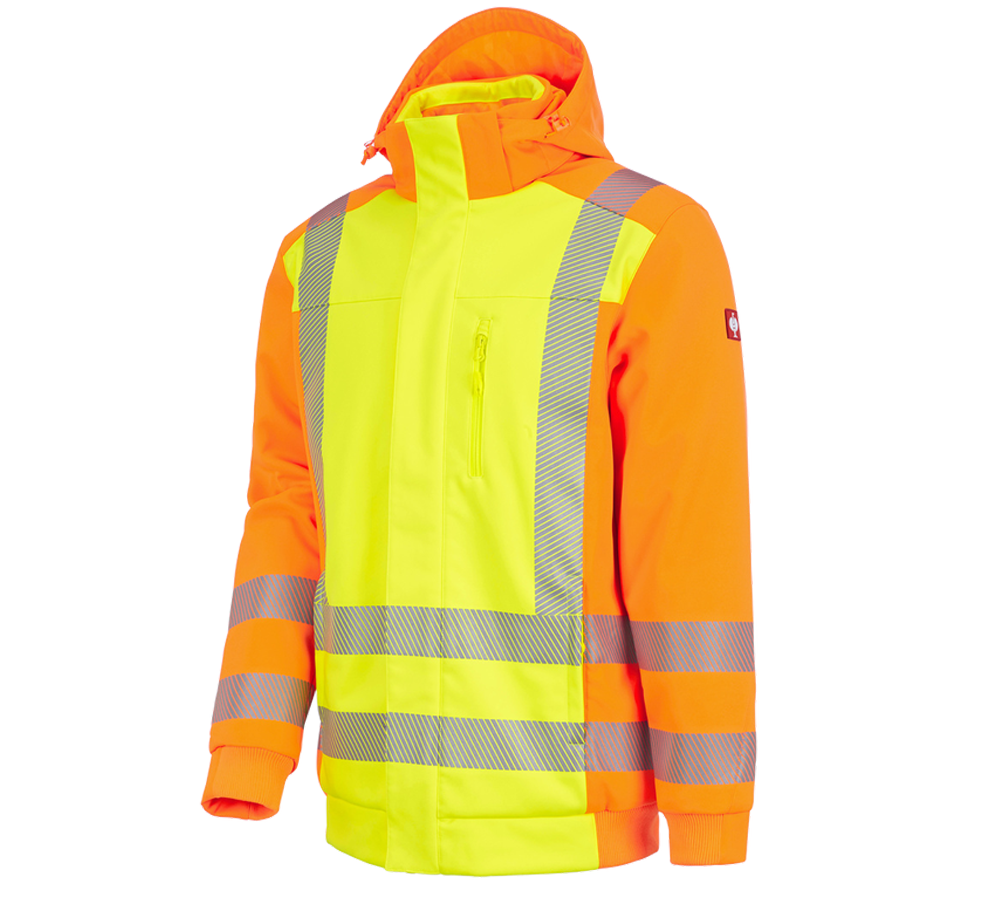 Témata: Výstražné zimní softshellová bunda e.s.motion 2020 + výstražná žlutá/výstražná oranžová