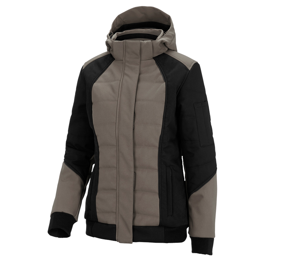 Chlad: Zimní softshellová bunda e.s.vision, dámské + kámen/černá