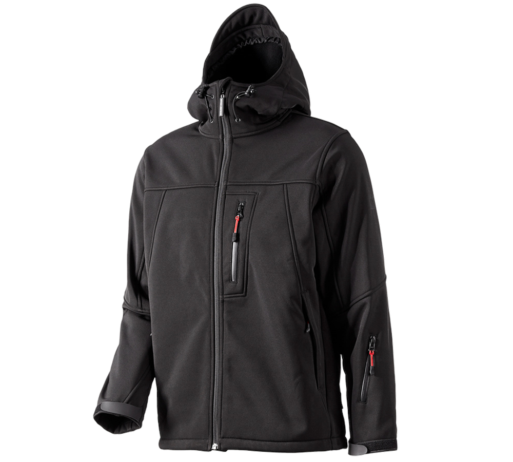 Pracovní bundy: Softshellová bunda s kapucí Aspen + černá