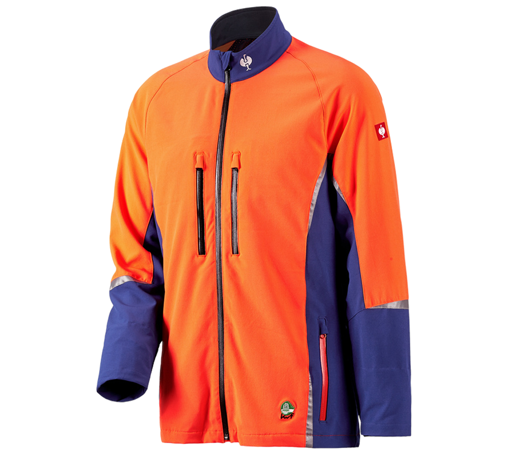 Lesnické / protipořezové oblečení: e.s. Lesnická bunda, KWF + modrá chrpa/výstražná oranžová