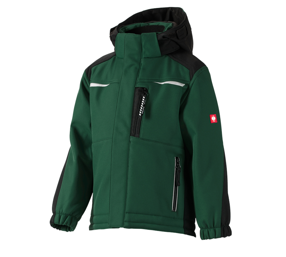 Chlad: Dětská softshellová bunda e.s.motion + zelená/černá