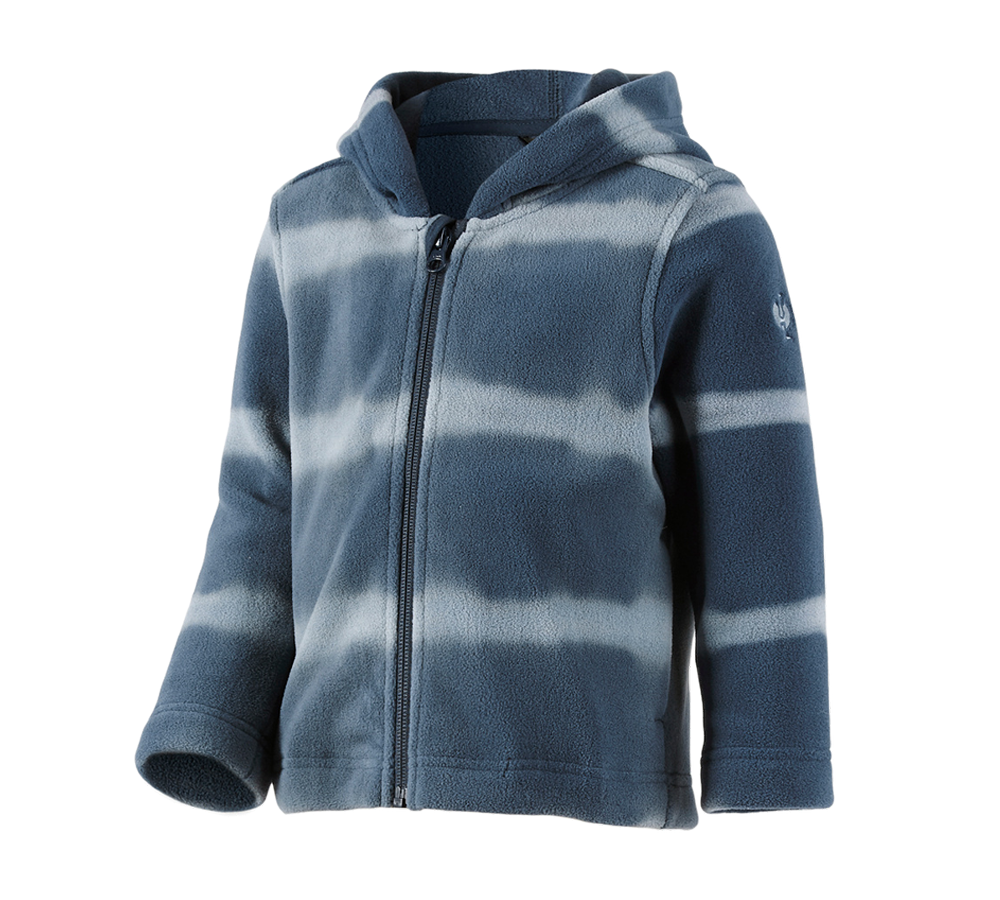 Bundy: Fleec. bunda s kapucí tie-dye e.s.motion ten, dět. + břidlicová modrá/kouřově modrá