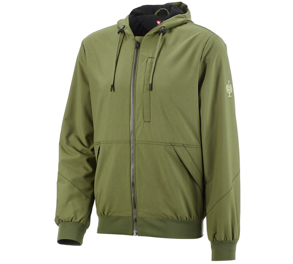 Oděvy: Bunda s kapucí e.s.iconic + horská zelená