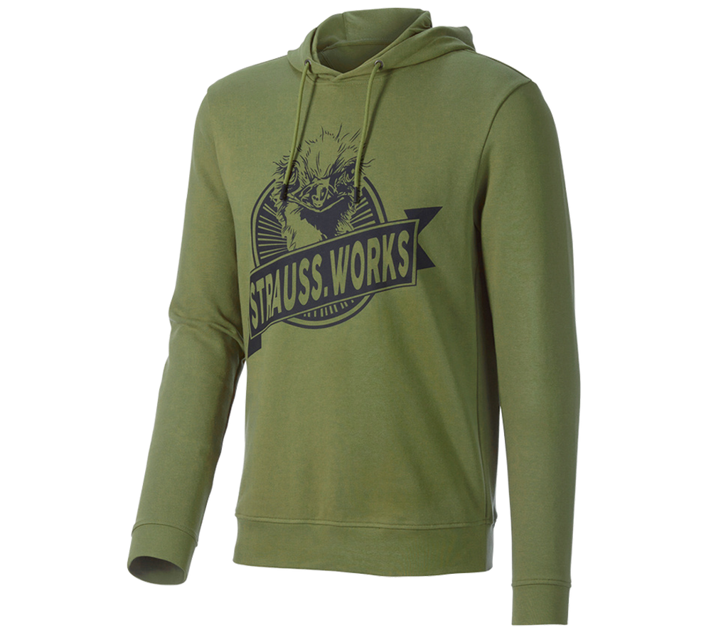 Trička, svetry & košile: Mikina s kapucí e.s.iconic works + horská zelená