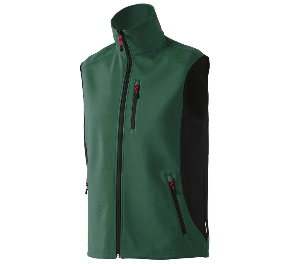 Truhlář / Stolař: Softshellová vesta dryplexx® softlight + zelená/černá