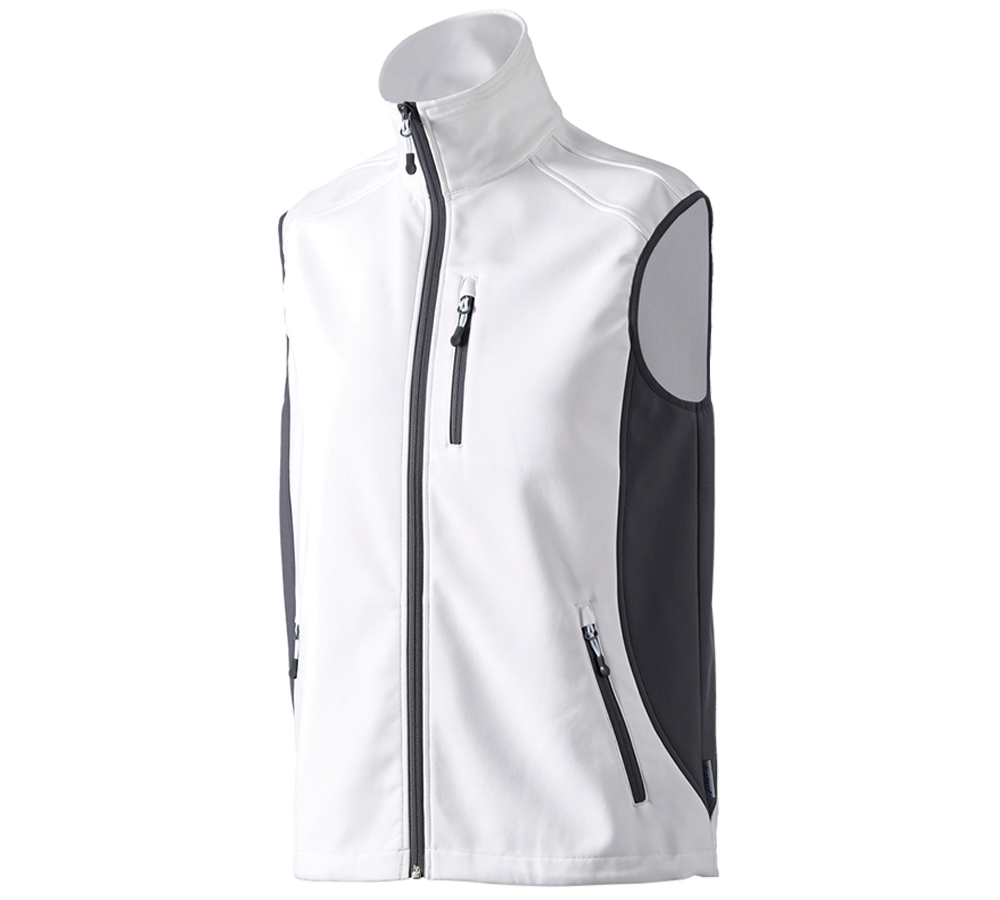 Truhlář / Stolař: Softshellová vesta dryplexx® softlight + bílá/šedá