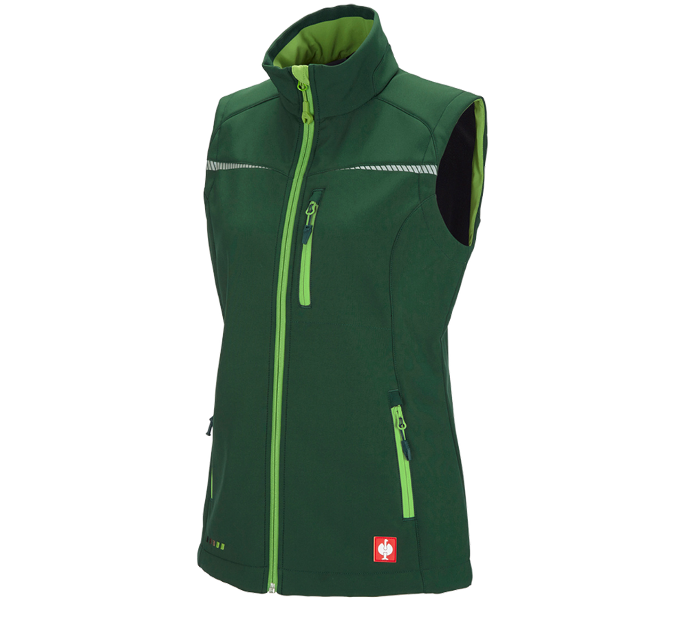 Pracovní vesty: Softshellová vesta e.s.motion 2020, dámská + zelená/mořská zelená