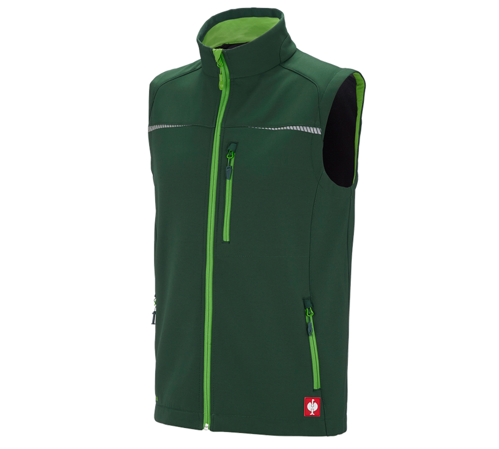 Pracovní vesty: Softshellová vesta e.s.motion 2020 + zelená/mořská zelená