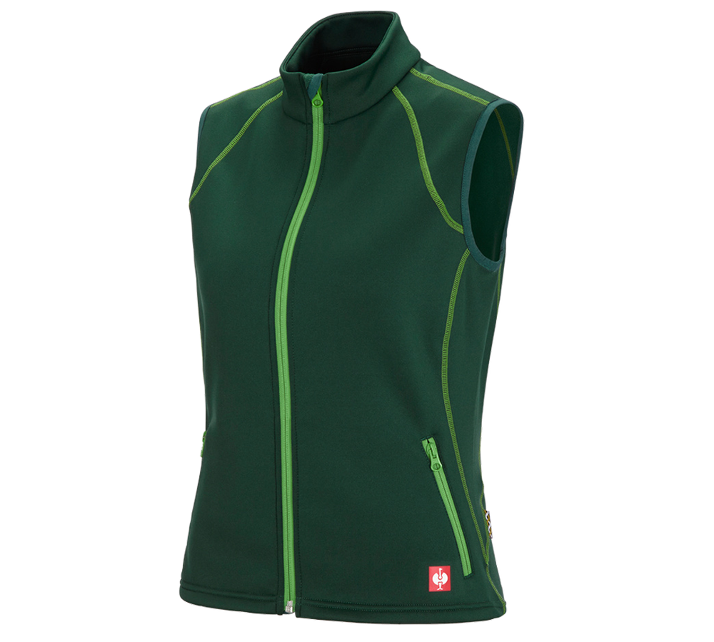 Pracovní vesty: Vesta thermo stretch e.s.motion 2020,  dámská + zelená/mořská zelená