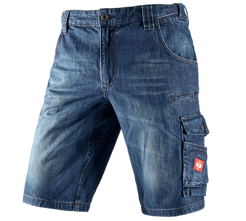 Pracovní kalhoty: e.s. Pracovní džínové kraťasy + darkwashed