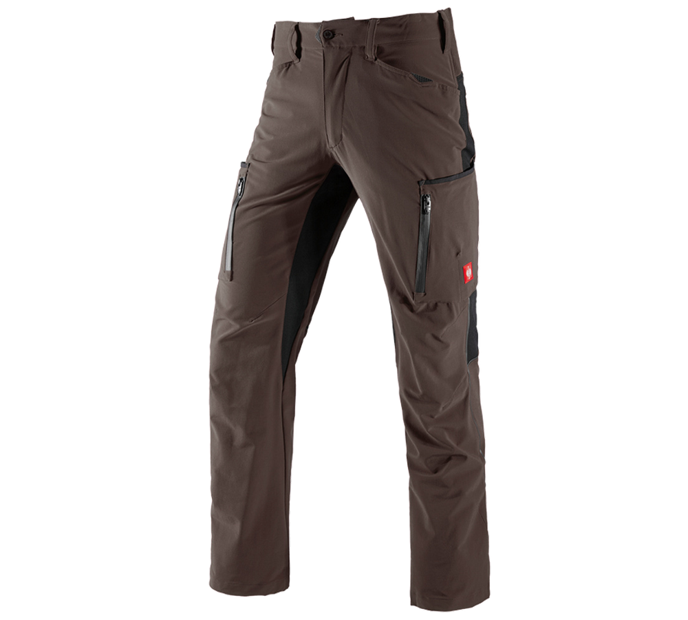 Pracovní kalhoty: Cargo kalhoty e.s.vision stretch, pánské + kaštan/černá