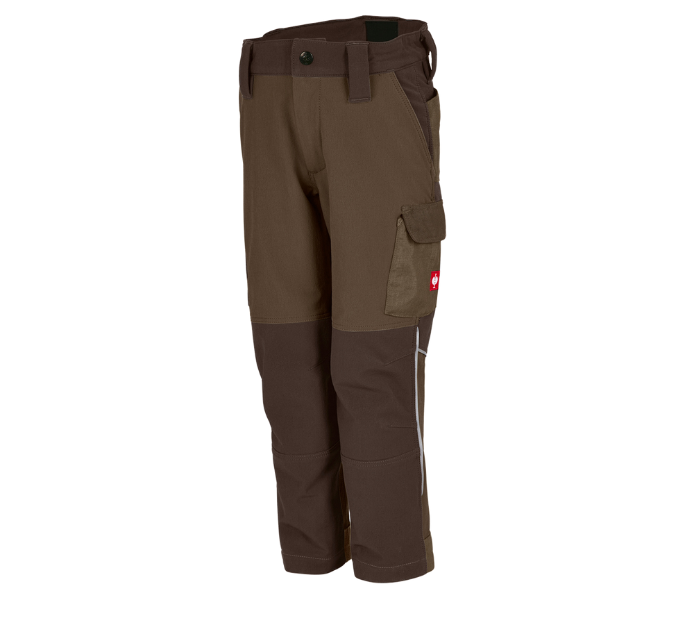 Kalhoty: Funkční cargo kalhoty e.s.dynashield, dětské + lískový oříšek/kaštan