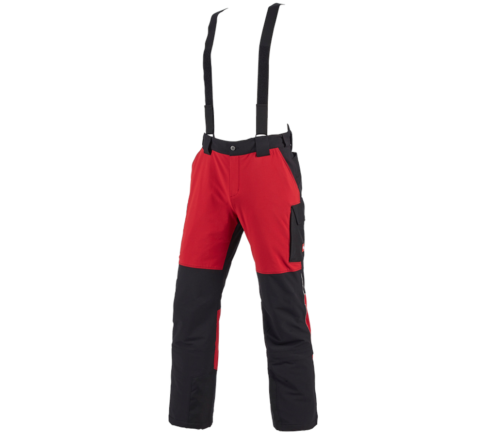 Pracovní kalhoty: Funkční kalhoty snow e.s.dynashield + ohnivě červená/černá