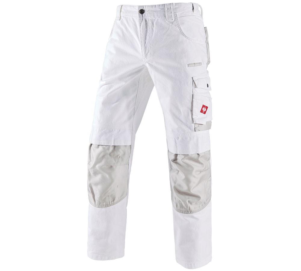 Pracovní kalhoty: Jeans e.s.motion denim + bílá/stříbrná