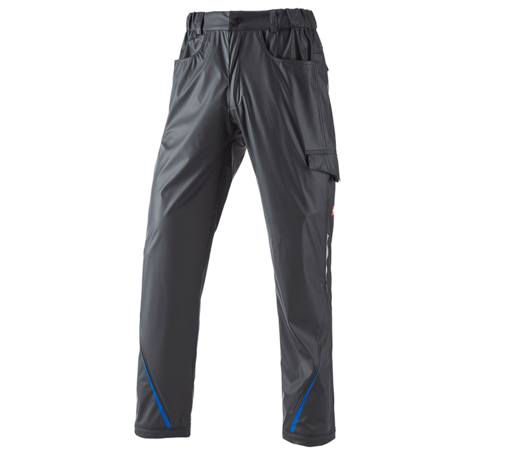 Pracovní kalhoty: Kalhoty do deště e.s.motion 2020 superflex + grafit/enciánově modrá