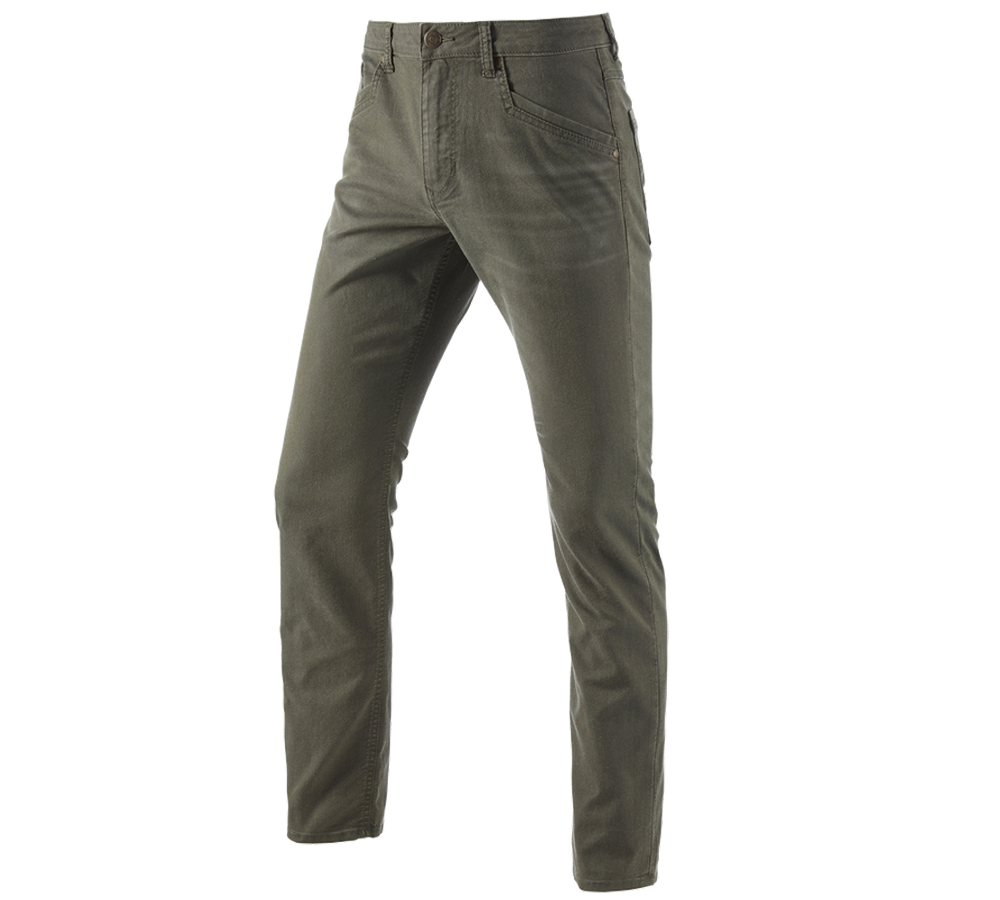 Pracovní kalhoty: Kalhoty s 5 kapsami e.s.vintage + maskovací zelená