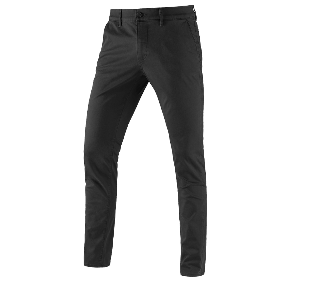 Pracovní kalhoty: e.s. Pracovní kalhoty s 5 kapsami Chino + černá